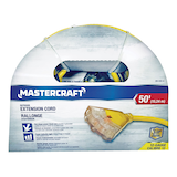 Mastercraft 12/3 Yellow Outdoor Extension Cord with 3 Grounded Outlets and Lighted End Front_Flat