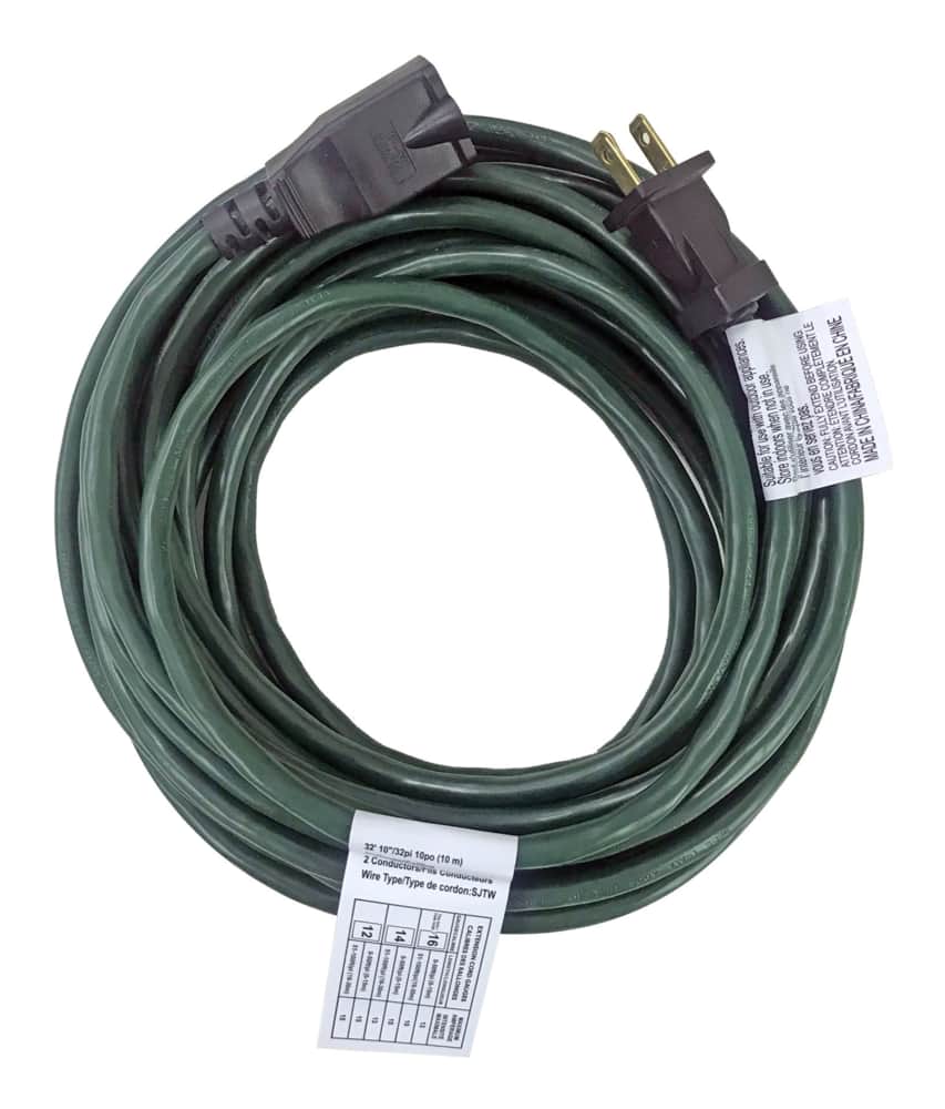 NOMA 32-ft 10-in 16/2 Outdoor Extension Cord, Flexible, Outlet, Green  Canadian Tire