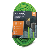 Rallonge d’extérieur NOMA, calibre 16/3, prise mise à la terre, 82 pi, vert lime Front_Flat