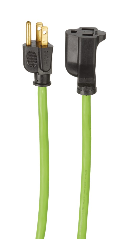 NOMA 49ft 3in 16/3 Outdoor Extension Cord with Grounded Outlet, Lime