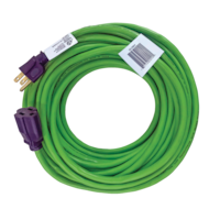 NOMA 49-ft 3-in 16/3 Outdoor Extension Cord with Grounded Outlet, Lime Green Overhead_Flat