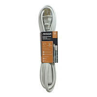 Rallonge de service léger NOMA, calibre 16/2, 6 pi, 7 po, 3 prises, blanc