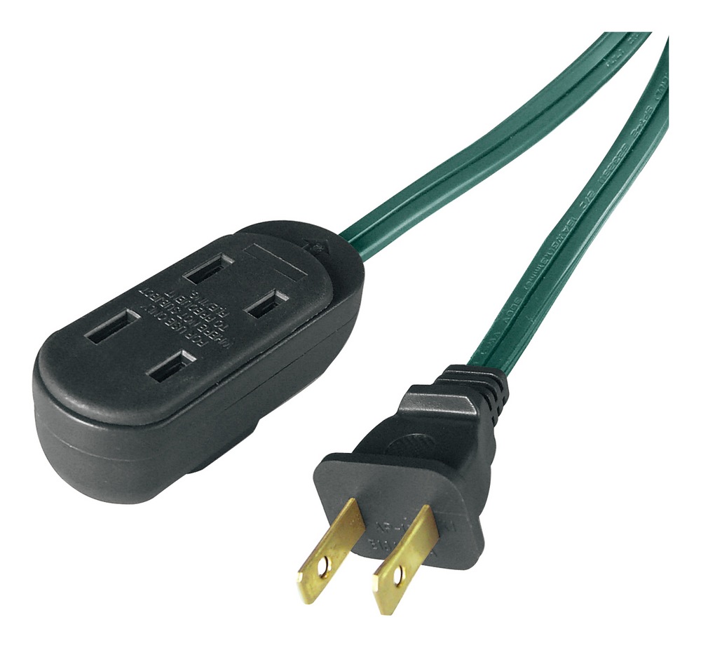 NOMA 9ft 10in 16/2 Outdoor Extension Cord with 3 Outlets, Green