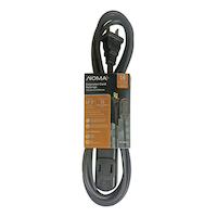 NOMA 14-ft 9-in 16/2 Indoor Extension Cord, Light-Duty, 3 Outlets, Black