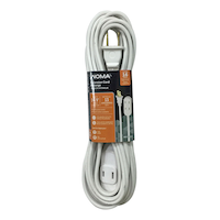 Rallonge d’intérieur NOMA, calibre 16/2, 14 pi 9 po, service léger, 3 prises, blanc Front_Flat