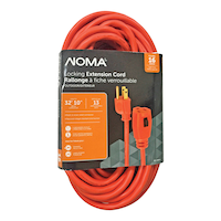 NOMA 32-ft 10-in 16/3 Outdoor Extension Cord with Grounded Outlet and Locking Connector, Orange