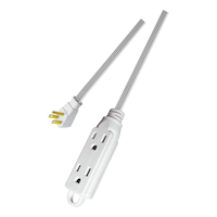 NOMA  16/3 All-Purpose Extension Cord, Light-Duty, 3 Grounded Outlets, White