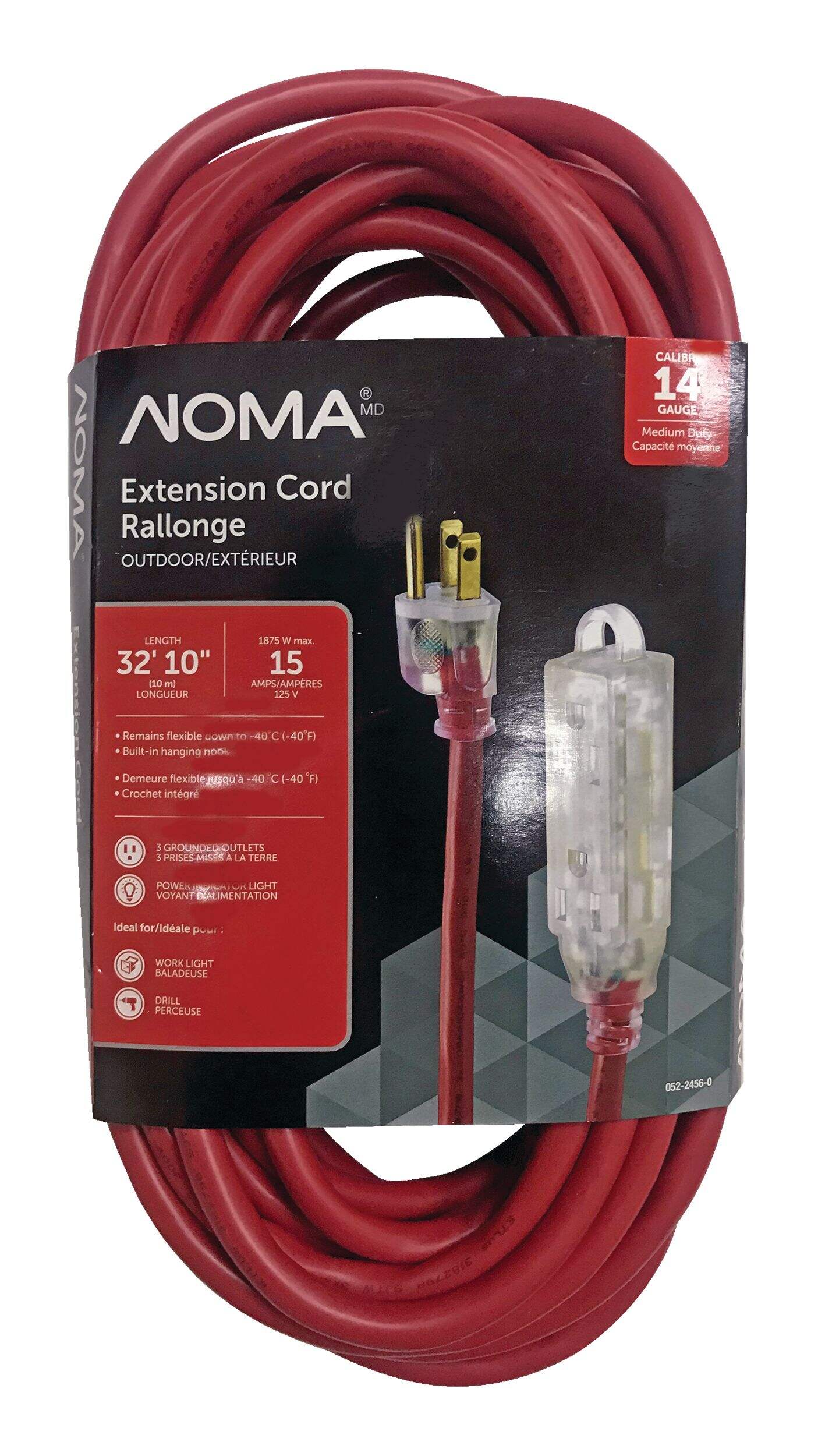 NOMA Outdoor Extension Cord with 3Grounded Outlets Canadian Tire