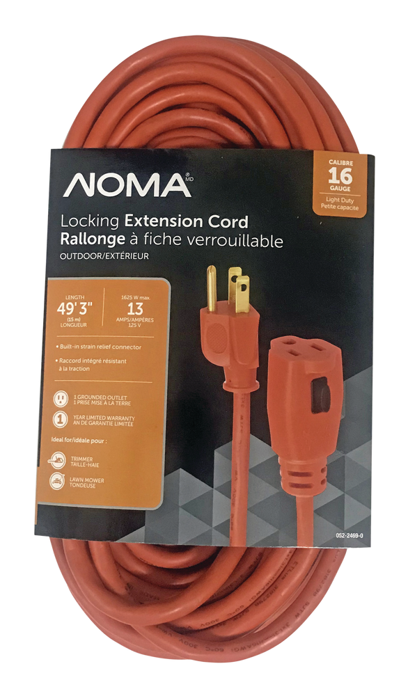 NOMA 16ft 5in 16/3 Outdoor Extension Cord with Grounded Outlet and