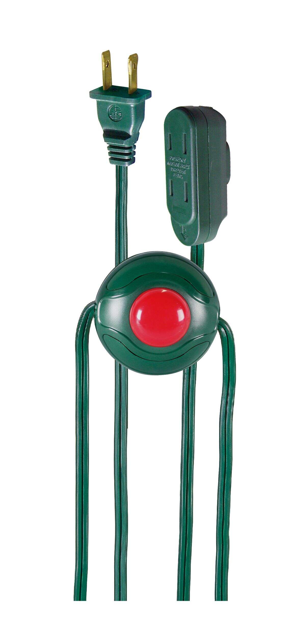 NOMA 14-ft 7-in 16/2 Indoor Extension Cord, ON/OFF Foot Switch, Green CloseUp