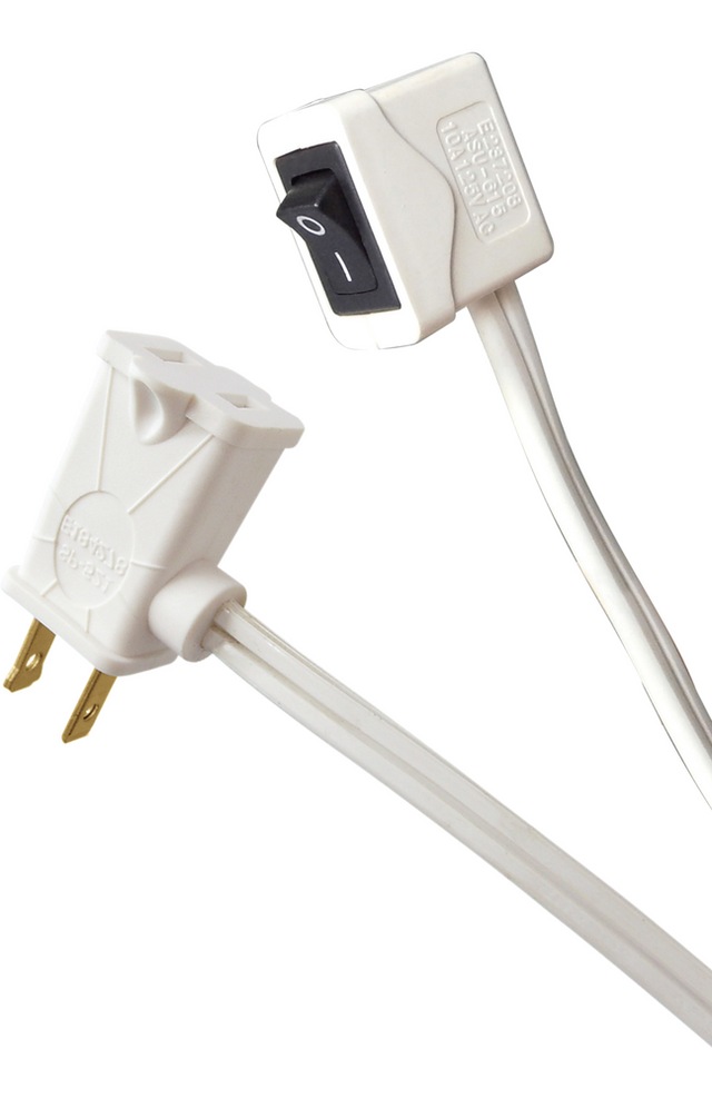 NOMA 9ft 10in 16/2 Indoor Extension Cord, ON/OFF Switch, 1 Outlet