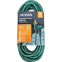 NOMA 24-ft 11-in 16/2 Outdoor Extension Cord with 1 Outlet, Green