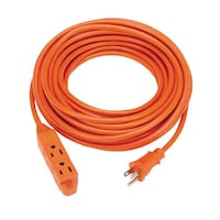 NOMA 49-ft 3-in 16/3 Outdoor Extension Cord with 3 Grounded Outlets & Banana End, Orange Overhead_Plunge