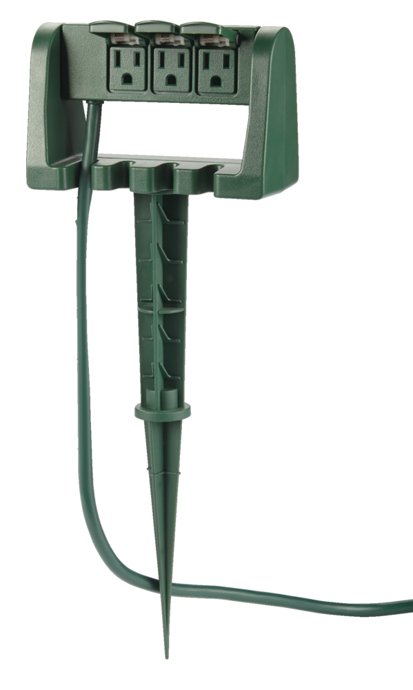 NOMA 3-Outlet Outdoor Power Stake with 6-ft Cord, Green | Canadian Tire