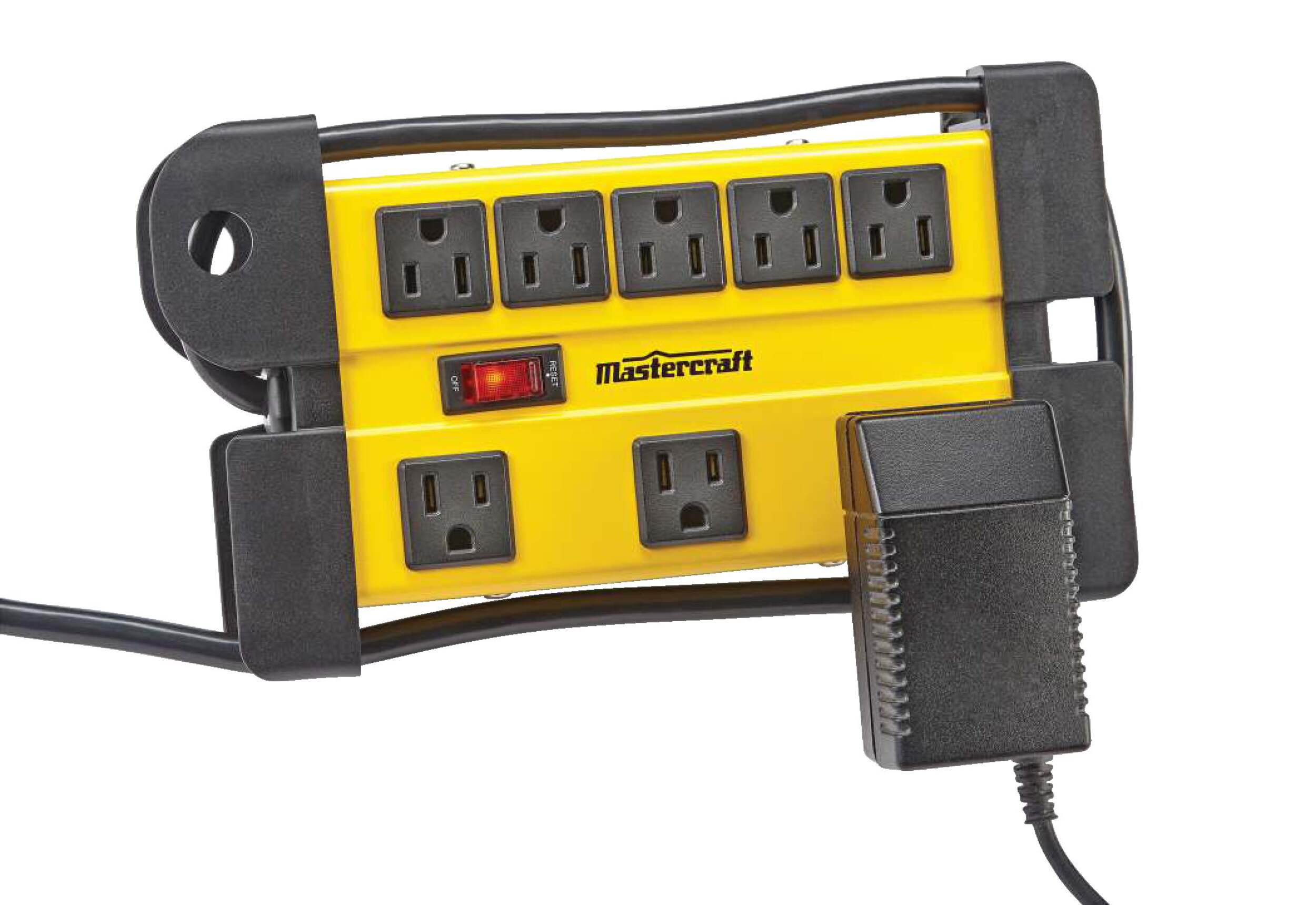Mastercraft 8Outlet Power Bar with 6ft Cord, Circuit Breaker and