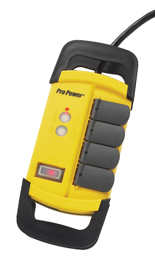 Mastercraft 4Outlet GFCI Power Bar with 6ft Cord, Circuit Breaker and