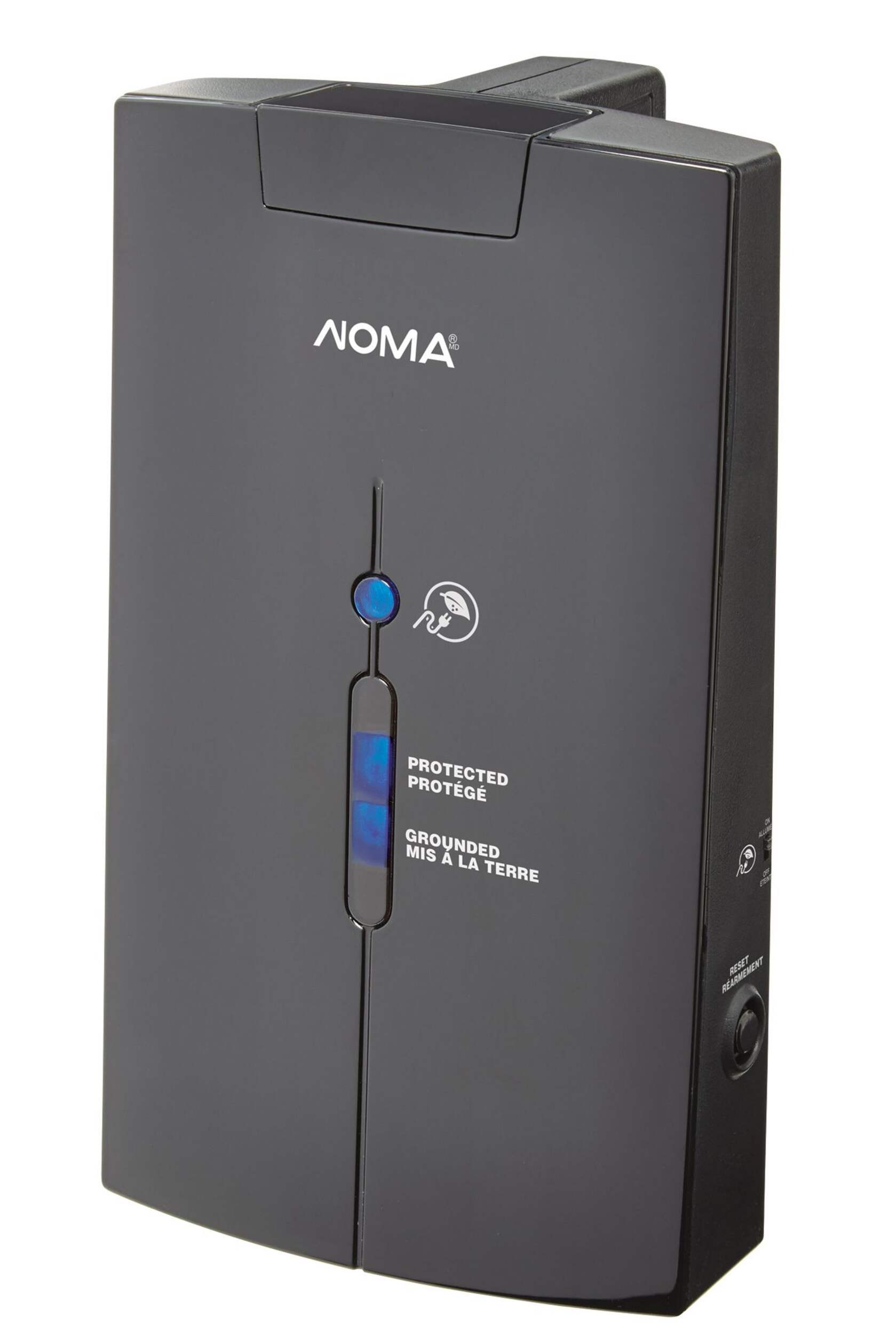 NOMA 7-Outlet Performance Series Vertical Power Bar Front_Angled_Left
