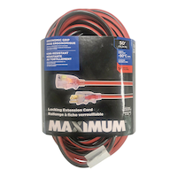 MAXIMUM Outdoor Extension Cord with Power Indicator Light, 50-ft Front_Flat
