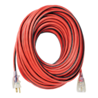 NOMA 25-ft 14/3 Outdoor Extension Cord with Grounded Outlet and Locking  Connector, Red