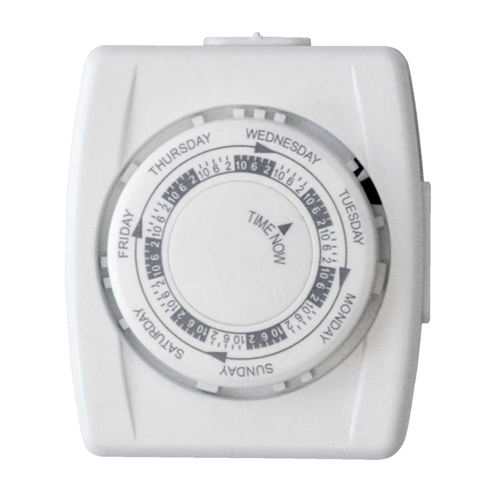 NOMA 7Day Mechanical Vacation Timer, NonProgrammable, Indoor, White