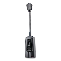 NOMA Outdoor Timer, Dusk to Dawn Sensor, 1 Grounded Outlet, Black Front_Angled_Left