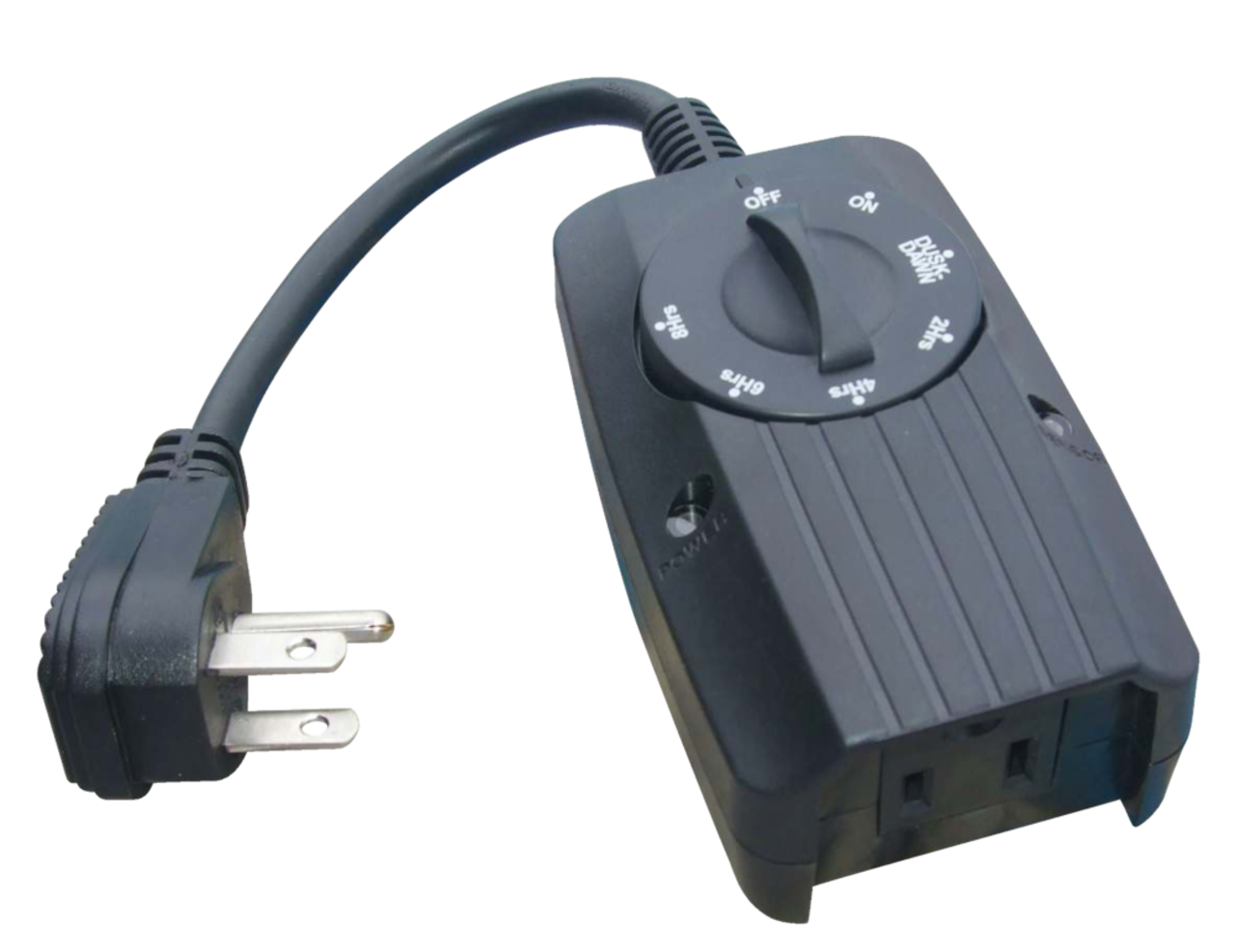 NOMA Outdoor Photocell Timer Dusk to Dawn Sensor with Countdown 1 Grounded Outlet Black Canadian Tire
