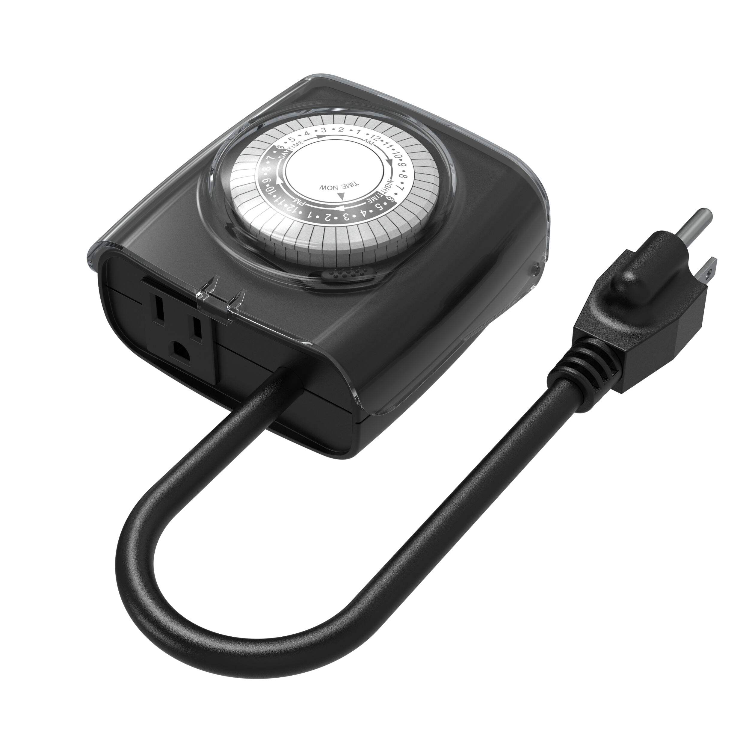 NOMA 24 Hour Outdoor Mechanical Timer, 96 Programmable settings, 1