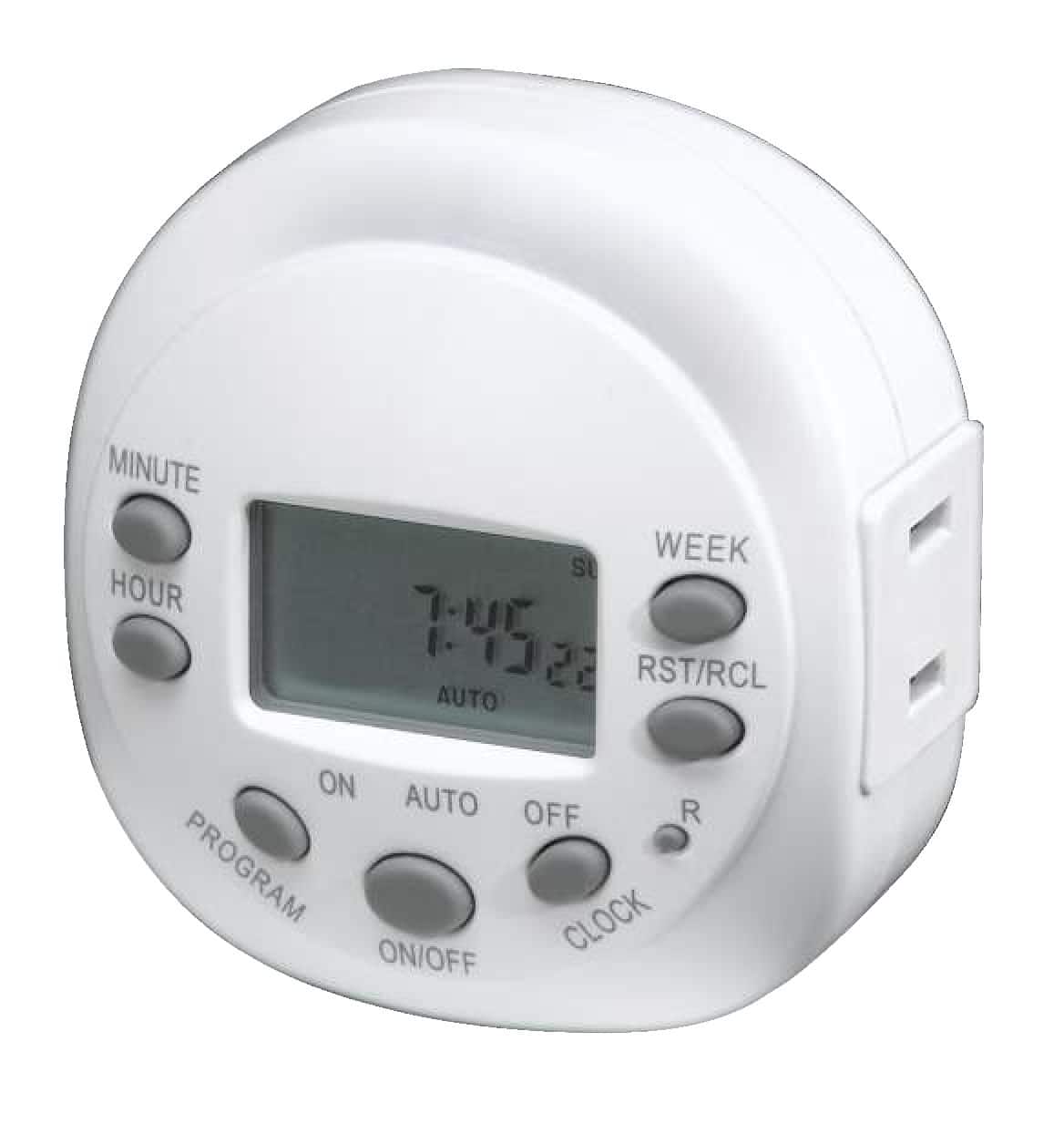 NOMA Indoor Digital Timer, 1-Outlet with 20 Programmable settings