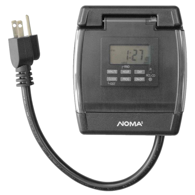 NOMA Outdoor Digital Timer, 20 Programmable settings, 2 Grounded