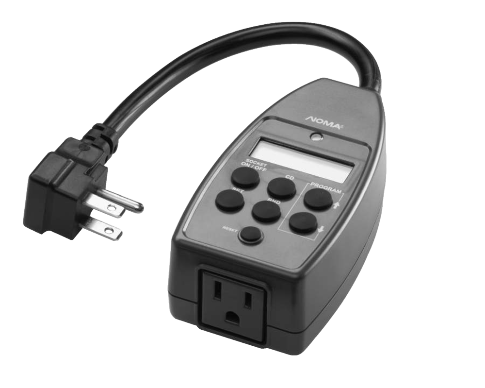 NOMA Outdoor Digital Timer, 20 Programmable settings, 2 Grounded