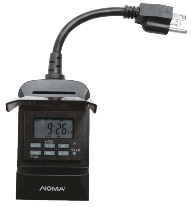 NOMA Outdoor Digital Timer, 140 Programmable settings, 2 Grounded