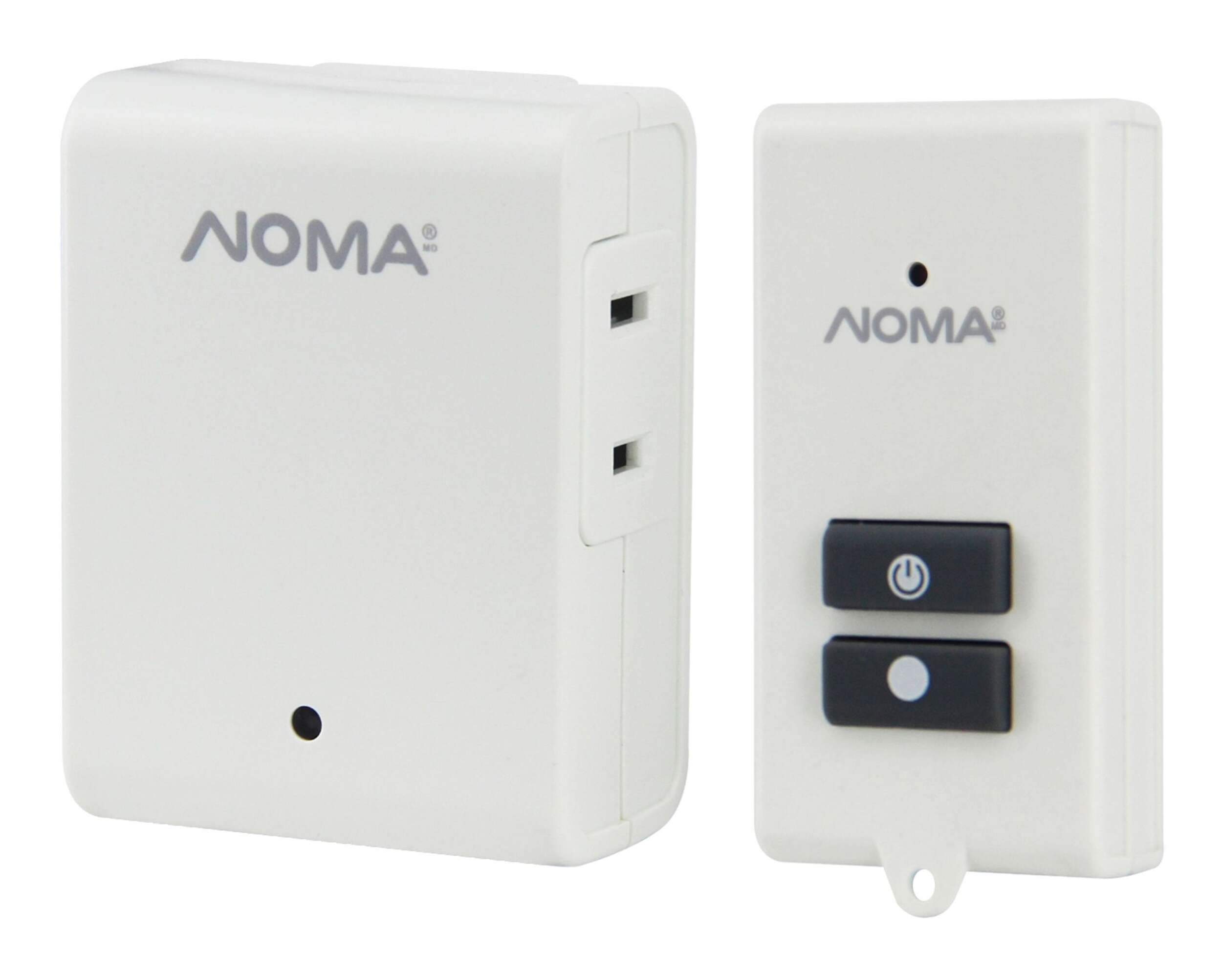 NOMA Wireless Remote Control Outlet, White Front_Angled_Left