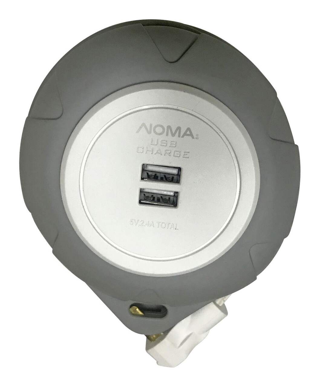 NOMA 1-Outlet and 2 USB Travel Extension Cord, 6-ft Retractable