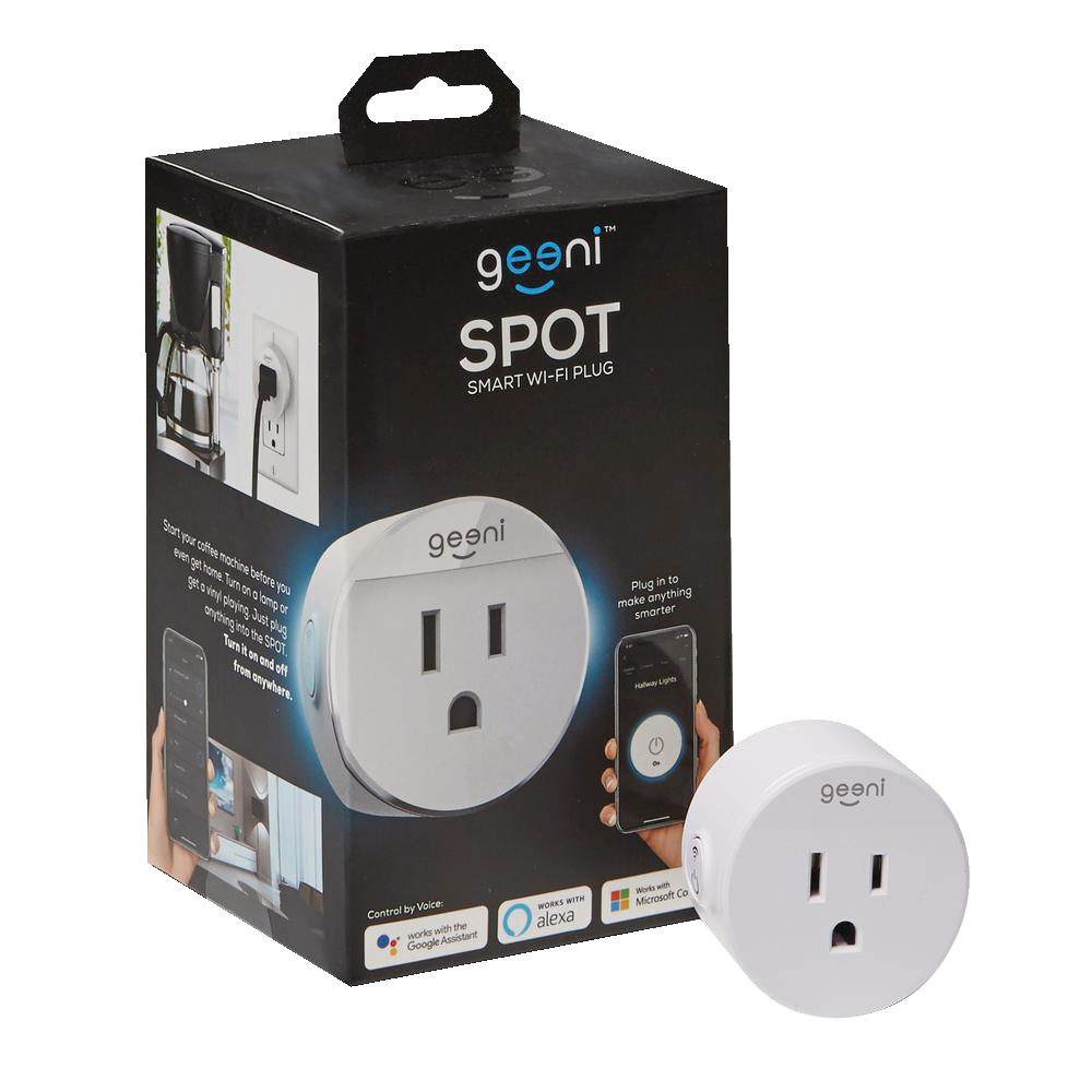 Geeni SPOT Smart Wifi Outlet Plug, Compatible with Alexa and Google