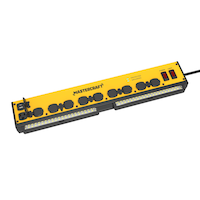 Barre d'alimentation d'atelier avec lumière à DEL Mastercraft, cordon de 4 pi, 1350 joules, prise à angle droit, jaune