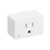 Minuterie intelligente extérieure branchable Bluetooth avec commande par application Globe Beacon, 2 prises, aucun concentrateur requis, blanc Front_Angled_Right