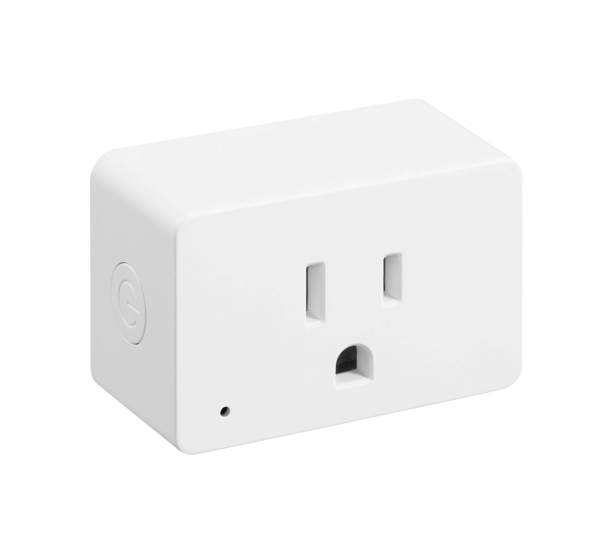 Globe Beacon 1-Outlet White Indoor Smart Timer Plug with Bluetooth App Control Front_Angled_Right