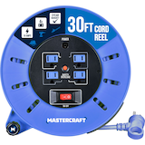 Mastercraft 30-ft 10A Retractable Cassette Extension Cord Reel Front_Flat