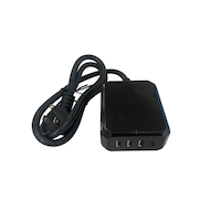 NOMA 2-Outlet Power Bar with 3 USB-A + USB-C Charging Ports Front_Elevated