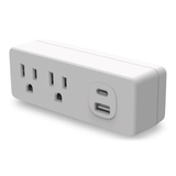 NOMA 2-Outlet Power Bar with USB-A & USB-C Charging Ports Front_Three_Fourths_Angled_Left