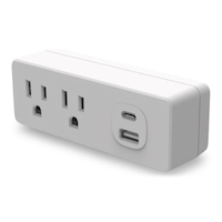 NOMA 2-Outlet Power Bar with USB-A & USB-C Charging Ports