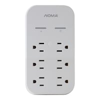 NOMA 6-Outlet Wall Block with 2 USB-A & USB-C Charging Ports