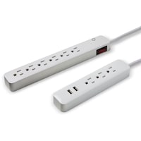 NOMA Surge Protector and Power Strip Combo Front_Three_Fourths_Angled_Right