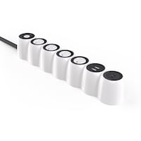 Powercurve 77 Power Bar with 6-ft Cord, Braided, White Front_Three_Fourths_Angled_Right