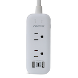 NOMA 4-Outlet Power Bar with 2 USB/USB-C Charging Ports Front_Flat