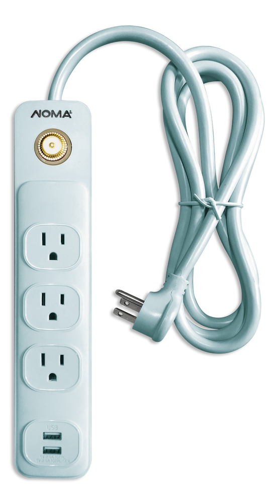 NOMA Retro 3Outlet Power Bar with 2 USBA Charging Ports Canadian Tire