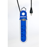 Barre d'alimentation à 3 prises avec lampe à DEL et port de chargement USB-A/C Mastercraft, étanche, cordon de 8 pi, jaune