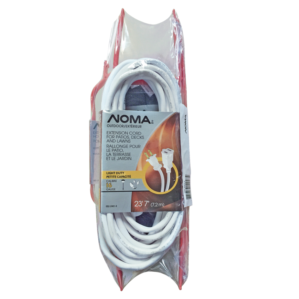 NOMA 24ft 11in 16/2 Outdoor Extension Cord with Cord Rack, Green
