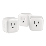 Globe Smart Wifi Outlet Plug, 3-pk, Compatible with Alexa and Google Assistant, White Composite_or_Mixed
