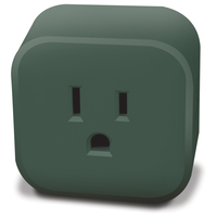 Globe Smart Wifi Outlet Plug, Compatible with Alexa and Google Assistant, Green